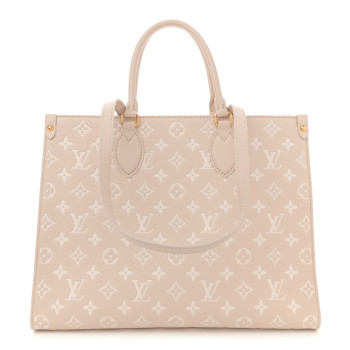 LOUIS VUITTON Empreinte Monogram Spring In The City Onthego MM Beige Pink Yellow