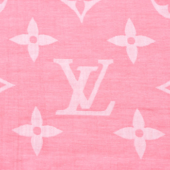 LOUIS VUITTON Cotton Monogram Shawl Pink