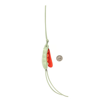 LOEWE Calfskin Pea Pod Bag Charm Light Pear Bright Orange