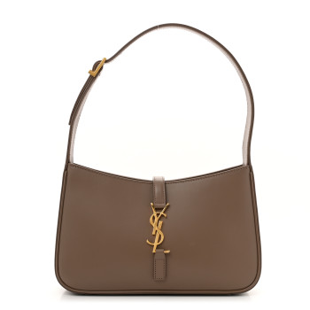 SAINT LAURENT Smooth Calfskin Le 5 A 7 Hobo Taupe
