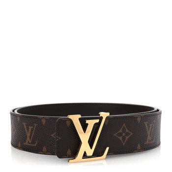 LOUIS VUITTON Calfskin Monogram 40mm LV Initiales Reversible Belt 100 40 Brown
