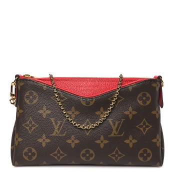 LOUIS VUITTON Monogram Pallas Clutch Cherry