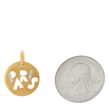 DAVID YURMAN 18K Yellow Gold Diamond Paris Amulet Pendant