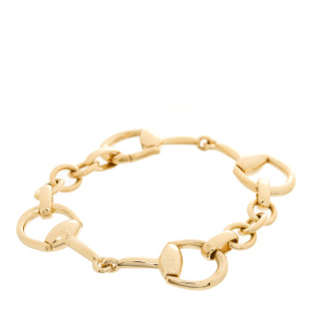 GUCCI 18K Yellow Gold Horsebit Bracelet