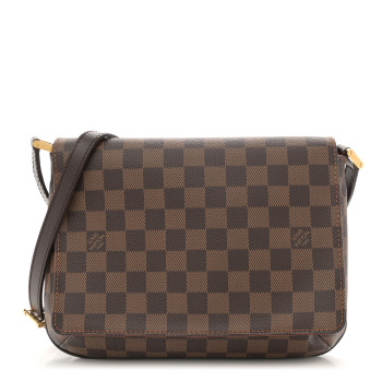 LOUIS VUITTON Damier Ebene Musette Tango Long Strap