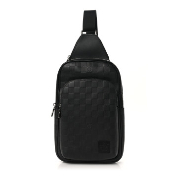 LOUIS VUITTON Damier Infini Avenue Sling Bag NM Onyx