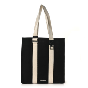 JACQUEMUS Cotton Canvas Le Cuerda Tote Black