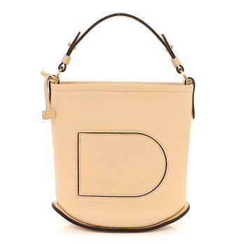 DELVAUX Taurillon Mini Pin Daily Bucket Dune