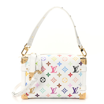 LOUIS VUITTON LV x TM Cowhide Monogram Multicolor Side Trunk MM White