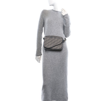 CHRISTIAN DIOR Oblique Saddle Triple Pouch Grey