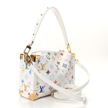LOUIS VUITTON LV x TM Cowhide Monogram Multicolor Side Trunk MM White