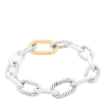 DAVID YURMAN Sterling Silver 18K Yellow Gold 11mm Madison Chain Bracelet