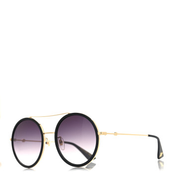 GUCCI Metal Round Frame Sunglasses GG0061S Black