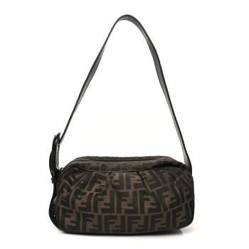 FENDI Zucca Small Camera B Shoulder Bag Tobacco
