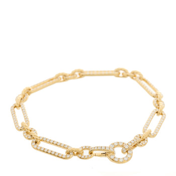 DAVID YURMAN 18K Yellow Gold Diamond 6.5mm Lexington Chain Bracelet