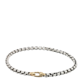 DAVID YURMAN Sterling Silver 14K Yellow Gold 4mm Box Chain Bracelet