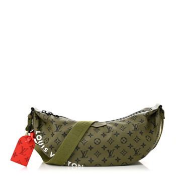 LOUIS VUITTON Monogram Hamac Bag Khaki Green Vermillion Red