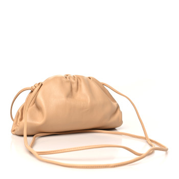 BOTTEGA VENETA Butter Calfskin The Mini Pouch Almond