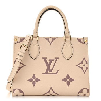 LOUIS VUITTON Empreinte Monogram Giant Onthego PM Creme Bois de Rose