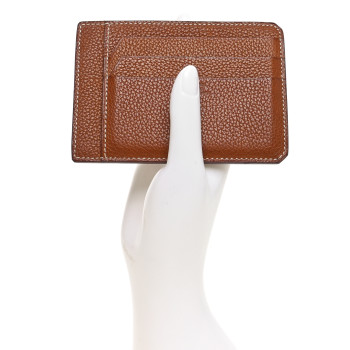 HERMES Barenia Faubourg City 8CC Card Holder Fauve