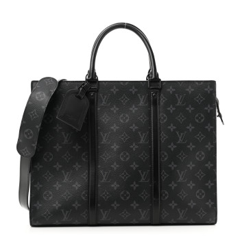 LOUIS VUITTON Monogram Eclipse Sac Plat Horizontal Zipper