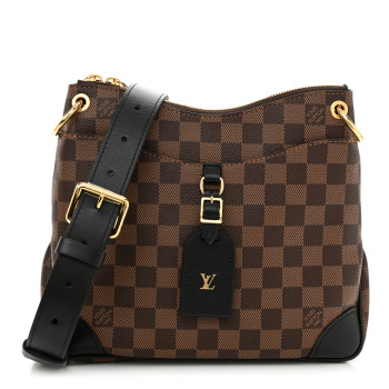 LOUIS VUITTON Damier Ebene Odeon PM Black