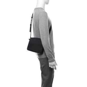LOUIS VUITTON Calfskin Monogram Shadow Trio Messenger Black