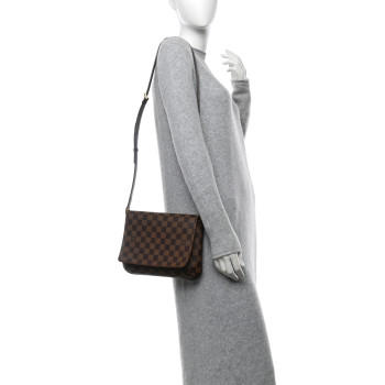 LOUIS VUITTON Damier Ebene Musette Tango Long Strap
