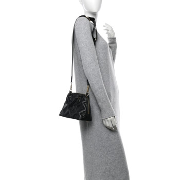 LOUIS VUITTON Calfskin Bubblegram Alma BB Black
