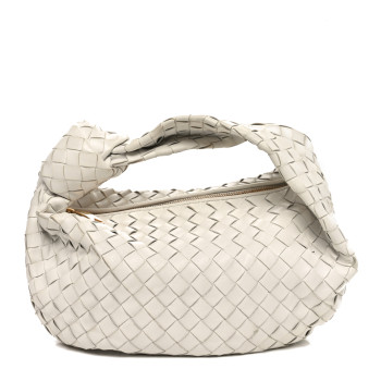 BOTTEGA VENETA Nappa Intrecciato Teen Jodie Hobo White