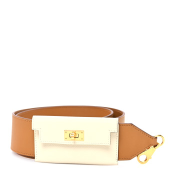 HERMES Swift Epsom Pocket Kelly Shoulder Strap Sesame Craie