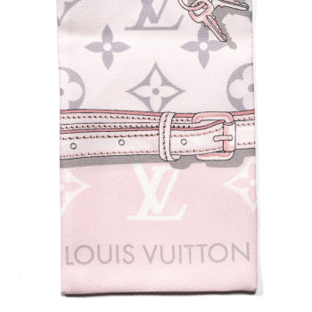 LOUIS VUITTON Silk Monogram Confidential Bandeau Light Pink