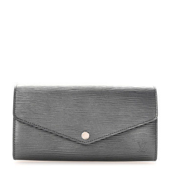 LOUIS VUITTON Epi Sarah Wallet NM Anthracite Nacre