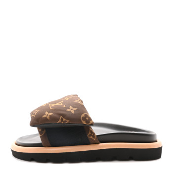 LOUIS VUITTON Nylon Monogram Pool Pillow Comfort Mule 40 Cacao Brown
