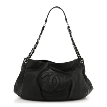 CHANEL Caviar Timeless CC Shoulder Bag Black
