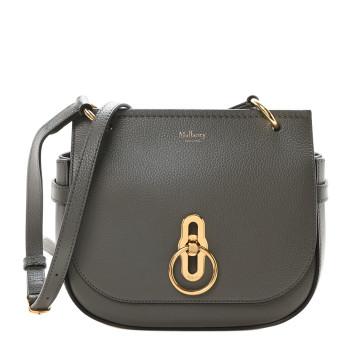 MULBERRY Small Classic Grain Calfskin Small Amberley Satchel Charcoal