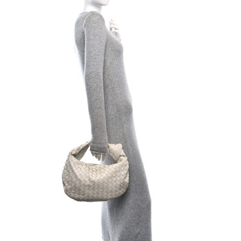 BOTTEGA VENETA Nappa Intrecciato Teen Jodie Hobo White