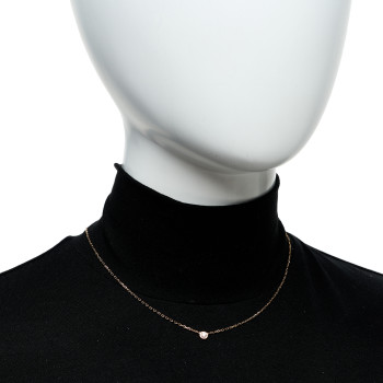 CARTIER 18K Pink Gold Diamond SM D'Amour Pendant Necklace