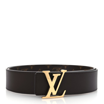 LOUIS VUITTON Calfskin Monogram 40mm LV Initiales Reversible Belt 100 40 Brown