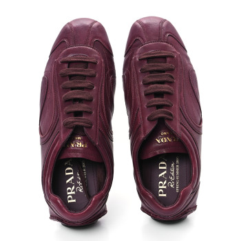 PRADA Soft Nappa Re-Edition 2005 Men's Montecarlo Antiqued 8 Burgundy