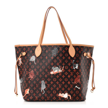 LOUIS VUITTON Catogram Neverfull MM Marron