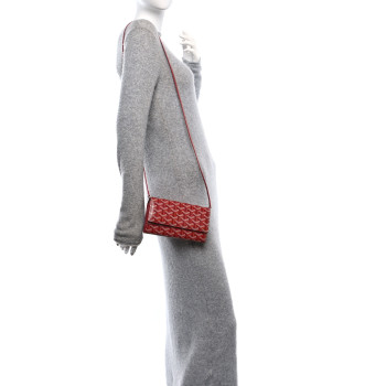 GOYARD Goyardine Varenne Continental Wallet Red