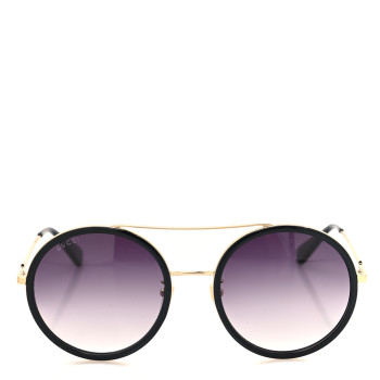 GUCCI Metal Round Frame Sunglasses GG0061S Black