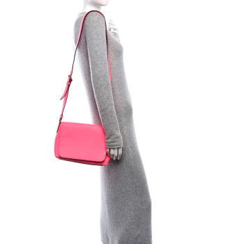 BURBERRY Calfskin Smooth Grain Small Burleigh Crossbody Bag Neon Pink