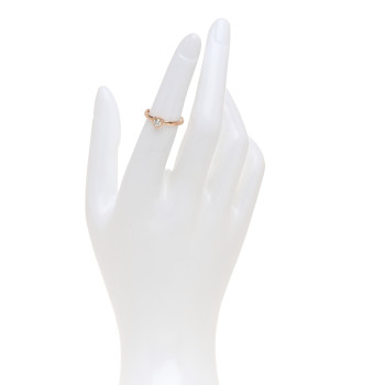 CARTIER 18K Pink Gold Diamond D'Amour Heart Ring 49 5
