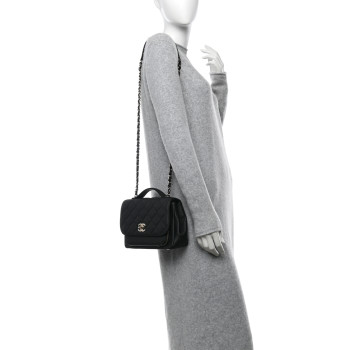 CHANEL Caviar Quilted Medium Business Affinity Flap Black