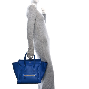 CELINE Smooth Calfskin Mini Luggage  Royal Blue