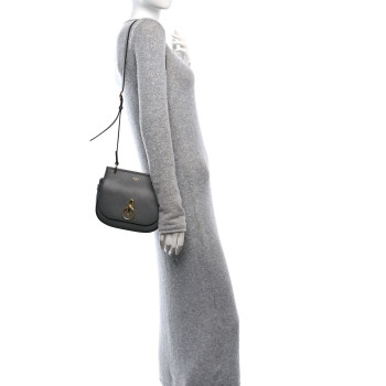 MULBERRY Small Classic Grain Calfskin Small Amberley Satchel Charcoal
