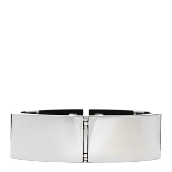 TIFFANY Sterling Silver Black Ceramic T Cutout Cuff Bracelet