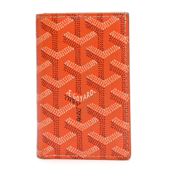 GOYARD Goyardine Saint Pierre Card Holder Orange